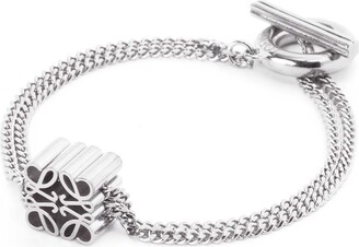 Loewe Luxury Single Anagram bracelet in sterling silver